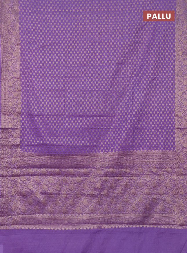 Semi chiniya saree lavender with woven buttas and woven border