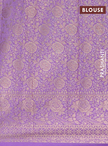 Semi chiniya saree lavender with woven buttas and woven border