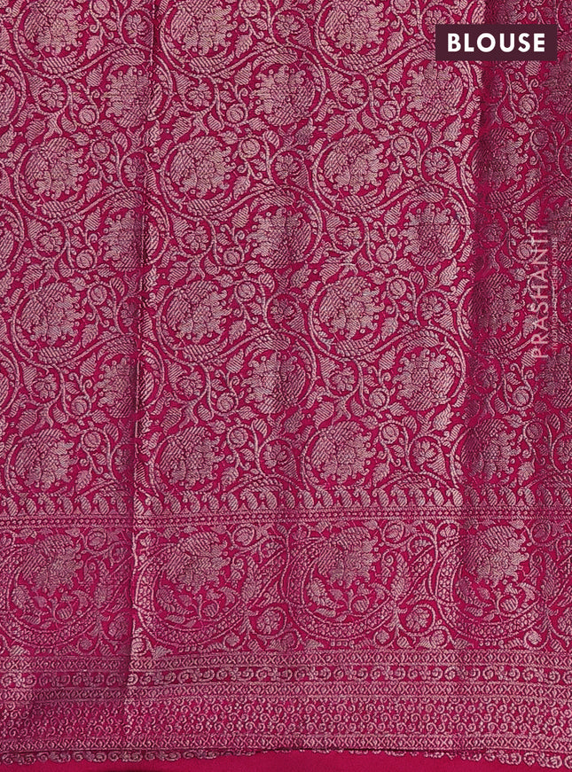 Semi chiniya saree pink with woven buttas and woven border