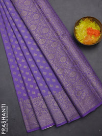 Semi chiniya saree lavender with woven buttas and woven border