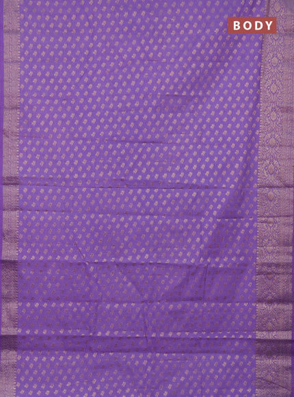 Semi chiniya saree lavender with woven buttas and woven border