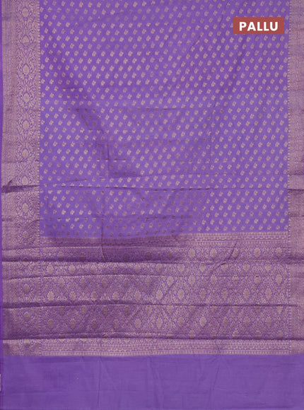 Semi chiniya saree lavender with woven buttas and woven border