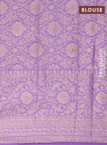 Semi chiniya saree lavender with woven buttas and woven border