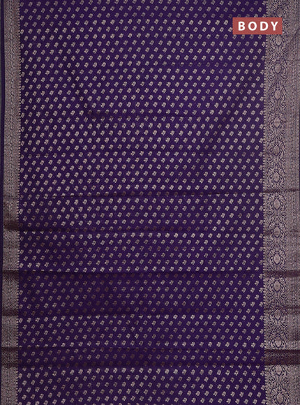 Semi chiniya saree violet with woven buttas and woven border