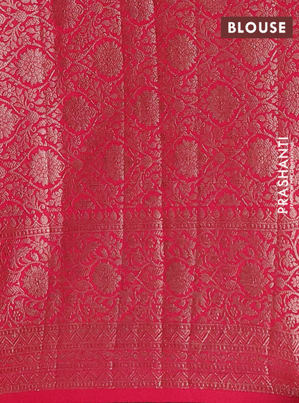 Semi chiniya saree pink with woven buttas and woven border