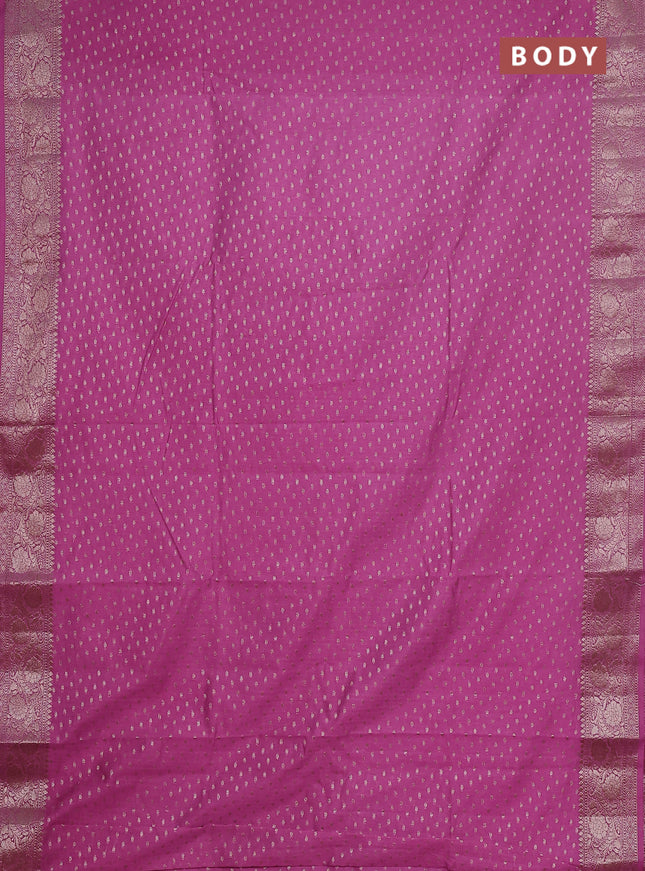 Semi chiniya saree lavender with woven buttas and woven border