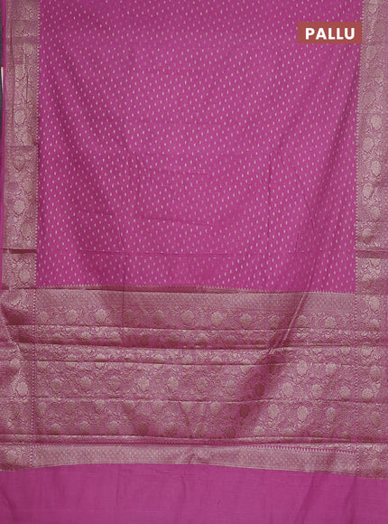 Semi chiniya saree lavender with woven buttas and woven border