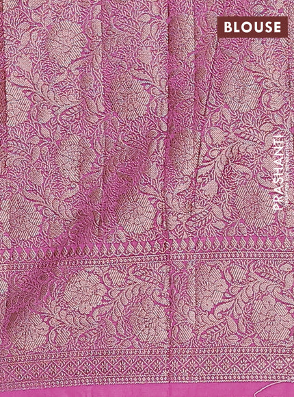Semi chiniya saree lavender with woven buttas and woven border