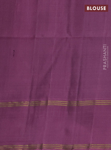 Pure soft silk saree navy blue and mauve pink with zari woven floral buttas and rettapet zari woven border