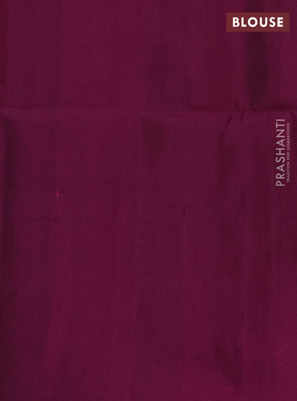 Pure soft silk saree magenta pink with zari woven annam buttas in borderless style