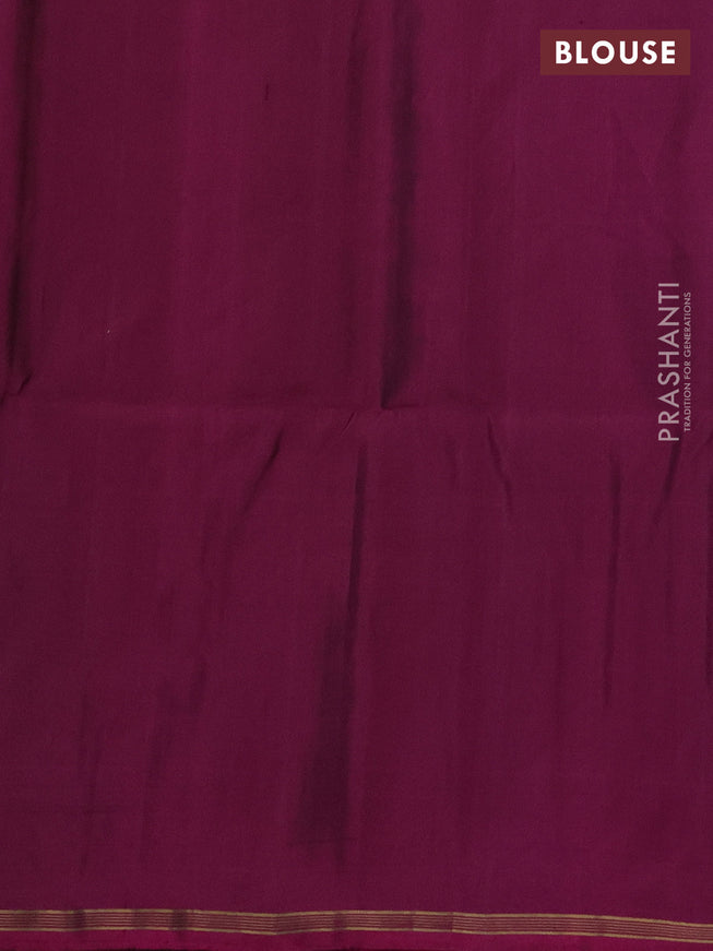 Pure soft silk saree purple with allover zari weaves and paisley zari woven butta border