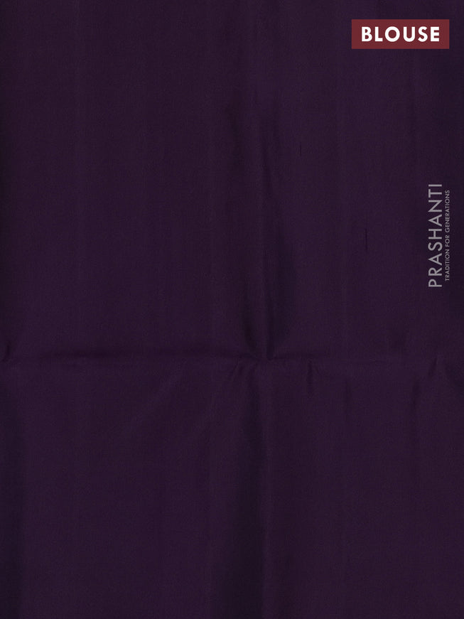 Pure soft silk saree violet with allover zari weaves and zari woven butta border