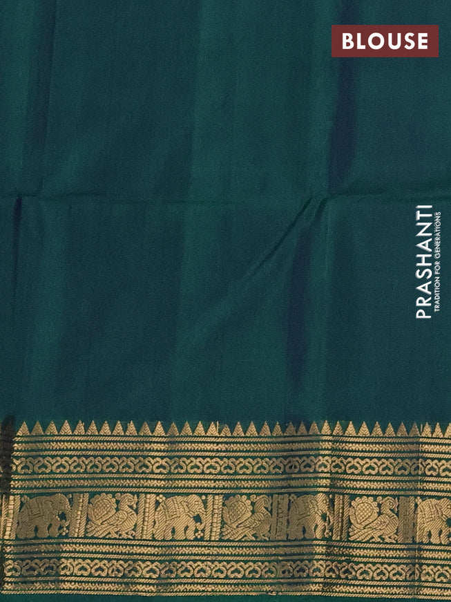 Pure soft silk saree dual shade of greenish blue with zari woven annam buttas and zari woven border