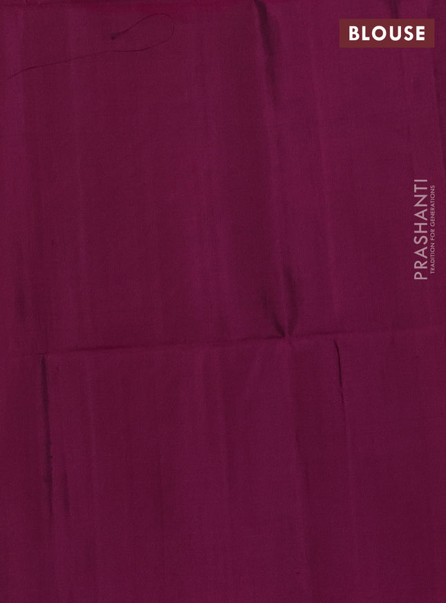 Pure soft silk saree purple with allover zari weaves and zari woven floral butta border
