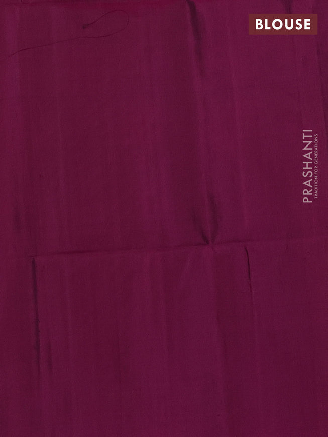 Pure soft silk saree purple with allover zari weaves and zari woven floral butta border