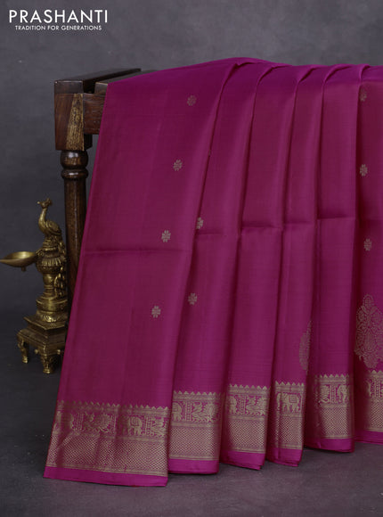 Pure soft silk saree pink with zari woven buttas and zari woven border