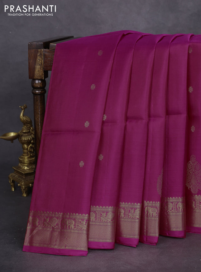 Pure soft silk saree pink with zari woven buttas and zari woven border