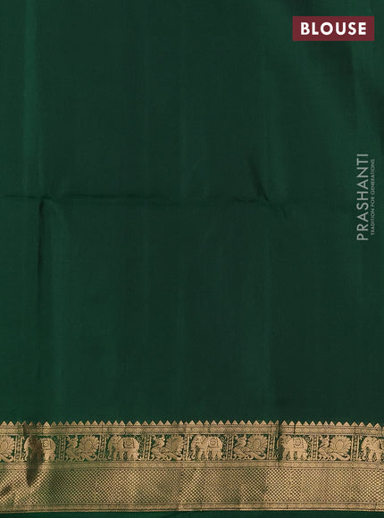 Pure soft silk saree green with zari woven buttas and zari woven border