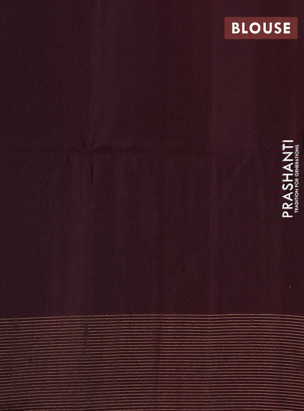 Pure soft silk saree pastel brown and deep maroon with allover zari weaves and zari woven border