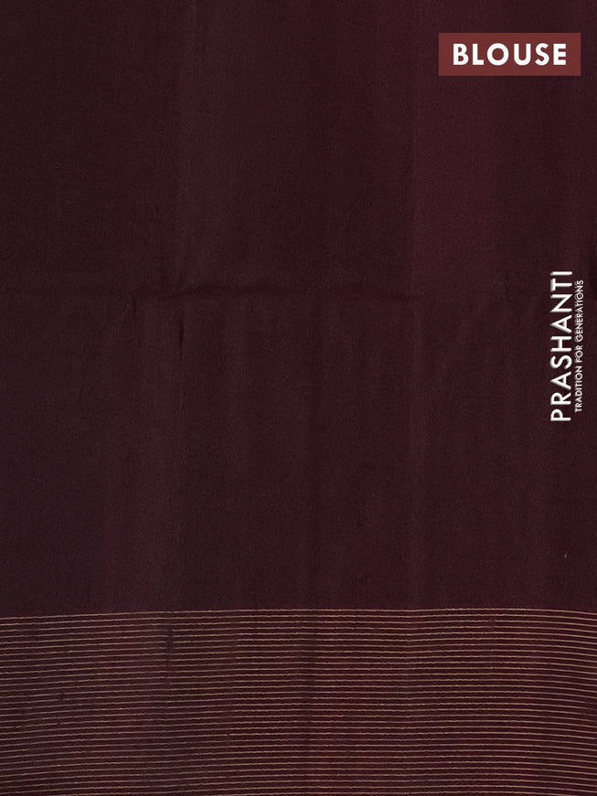 Pure soft silk saree pastel brown and deep maroon with allover zari weaves and zari woven border