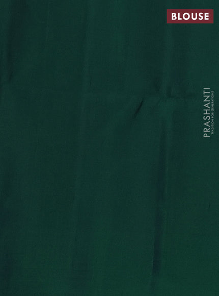 Pure soft silk saree dual shade of green with allover zari woven buttas in borderless style