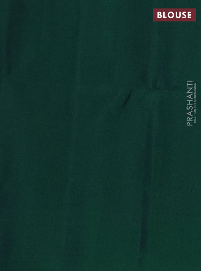 Pure soft silk saree dual shade of green with allover zari woven buttas in borderless style