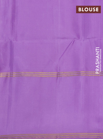 Pure soft silk saree lavender with zari woven buttas and rettapet zari woven border