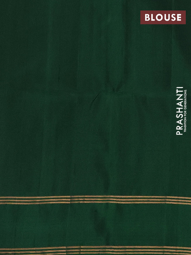 Pure soft silk saree maroon and green with zari woven buttas and rettapet zari woven border