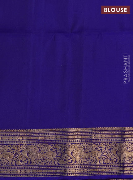 Pure soft silk saree royal blue with zari woven buttas and zari woven border