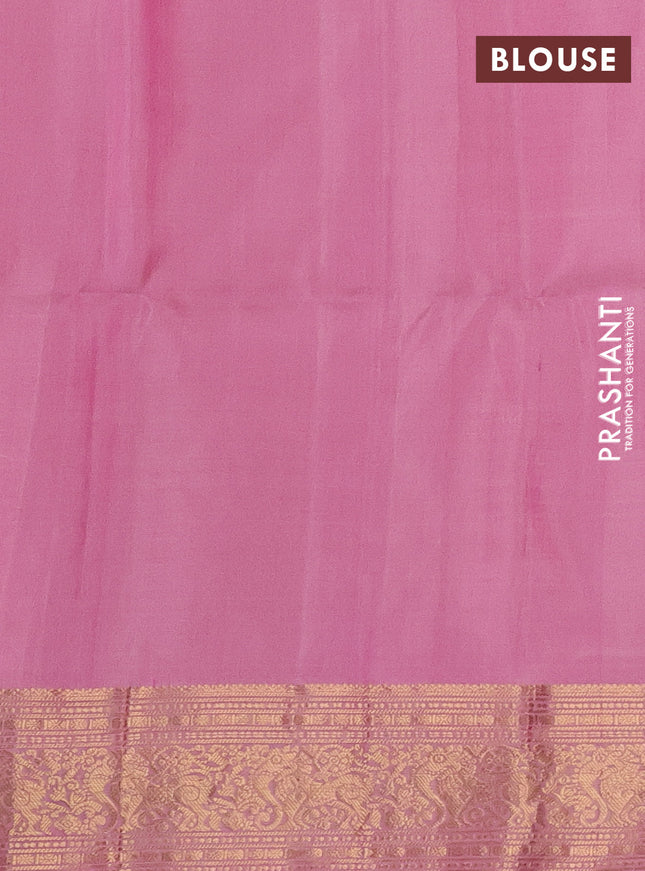 Pure soft silk saree light pink with zari woven buttas and zari woven border