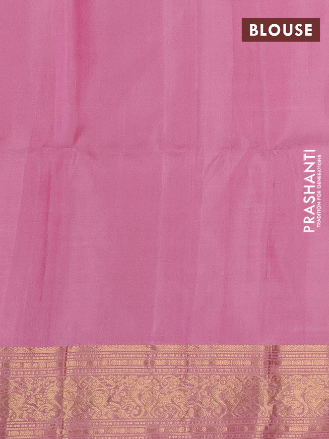 Pure soft silk saree light pink with zari woven buttas and zari woven border