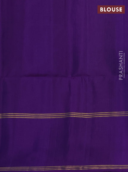 Pure soft silk saree lavender shade and purple with allover zari woven buttas and rettapet zari woven border