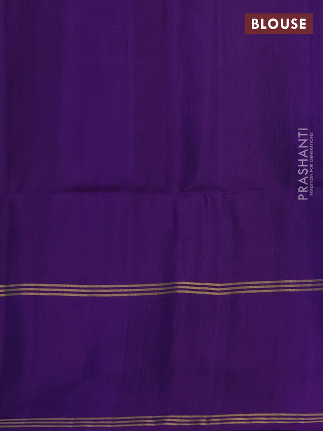 Pure soft silk saree lavender shade and purple with allover zari woven buttas and rettapet zari woven border