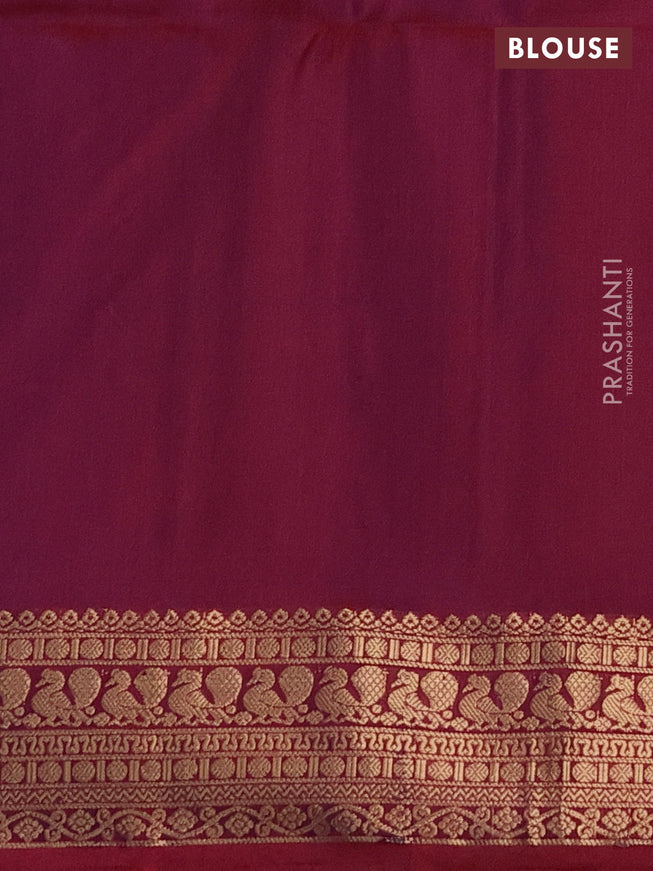 Pure soft silk saree dual shade of purple with zari woven buttas and zari woven border