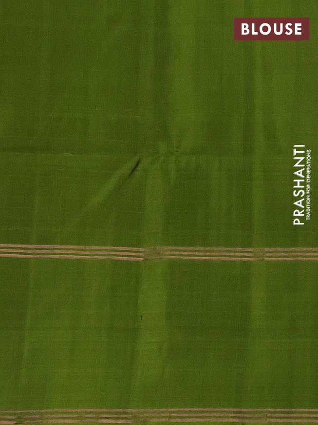 Pure soft silk saree maroon and light green with allover zari weaves and rettapet zari woven border