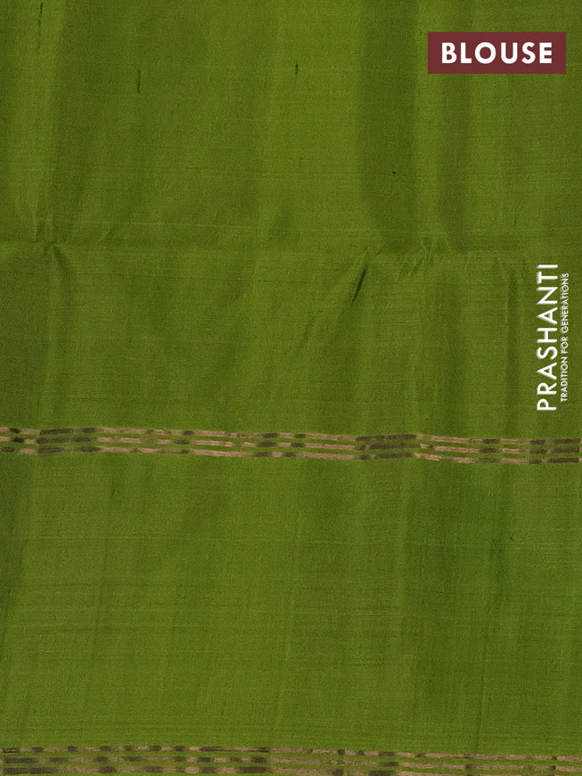 Pure soft silk saree black and light green with allover zari weaves and rettapet zari woven border