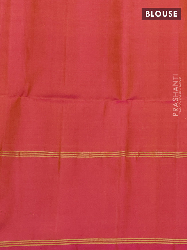 Pure soft silk saree yellow and dual shade of pink with zari woven buttas and rettapet zari woven border