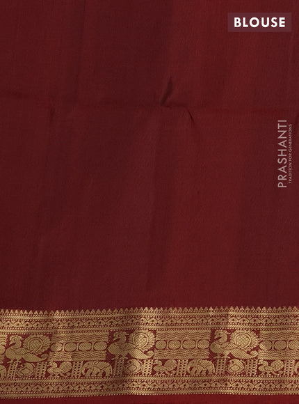 Pure soft silk saree maroon with zari woven buttas and zari woven border
