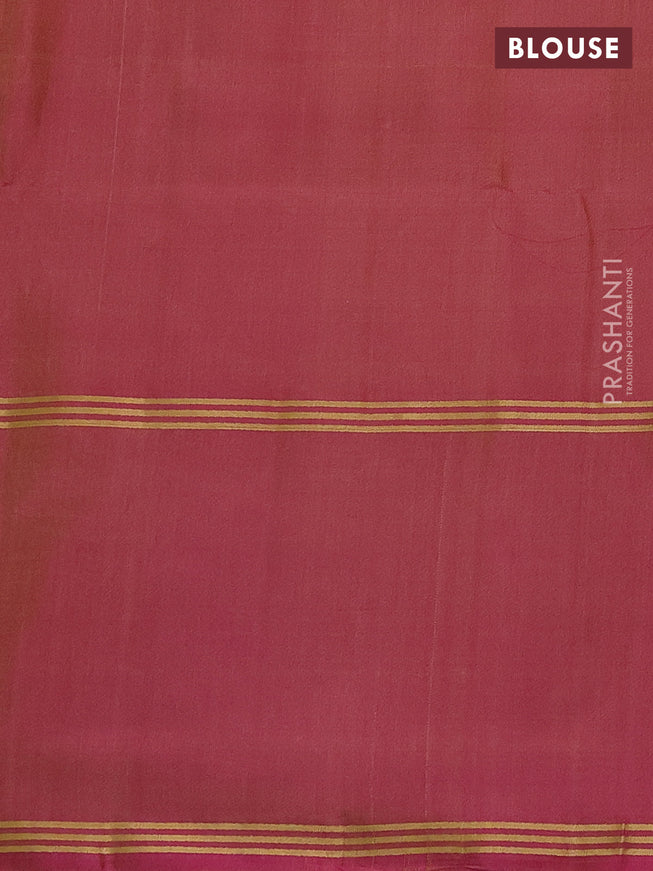 Pure soft silk saree beige and dual shade of pink with zari woven buttas and rettapet zari woven border