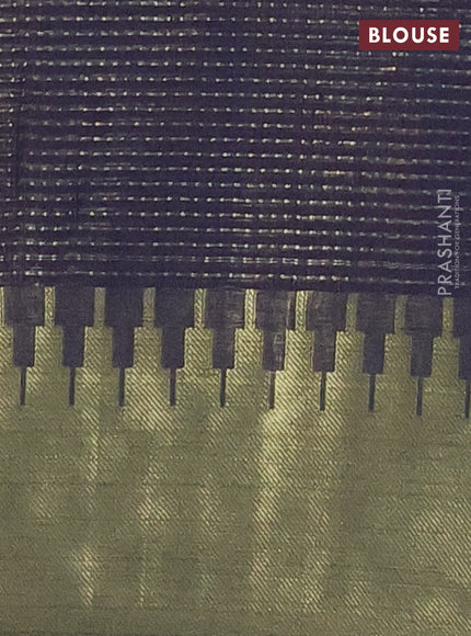 Semi dupion saree dual shade of greyish red with allover zari weaves and zari woven border