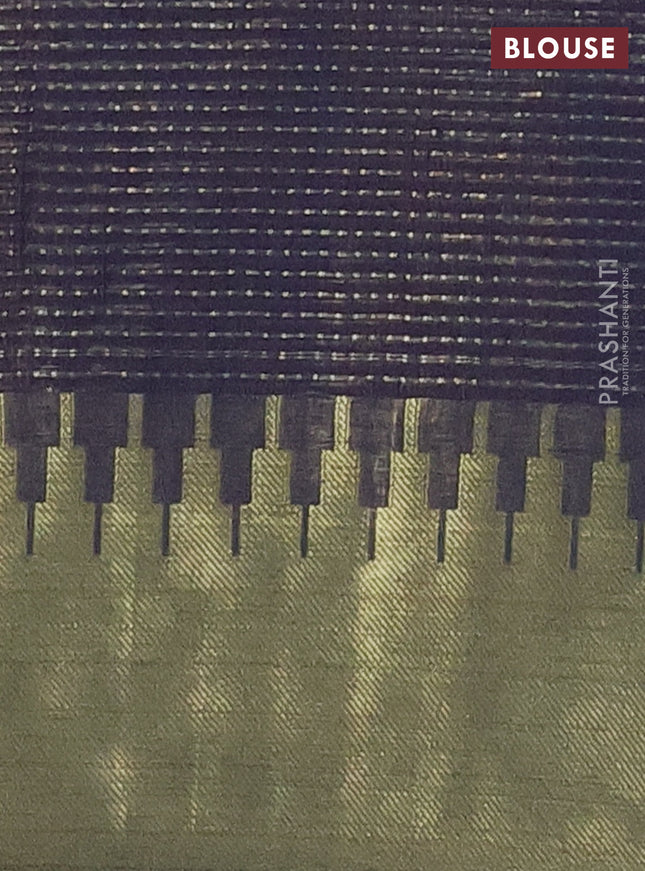 Semi dupion saree dual shade of greyish red with allover zari weaves and zari woven border