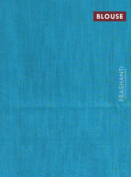 Semi dupion saree purple and teal blue with allover thread & sequin weaves and sequin work pallu