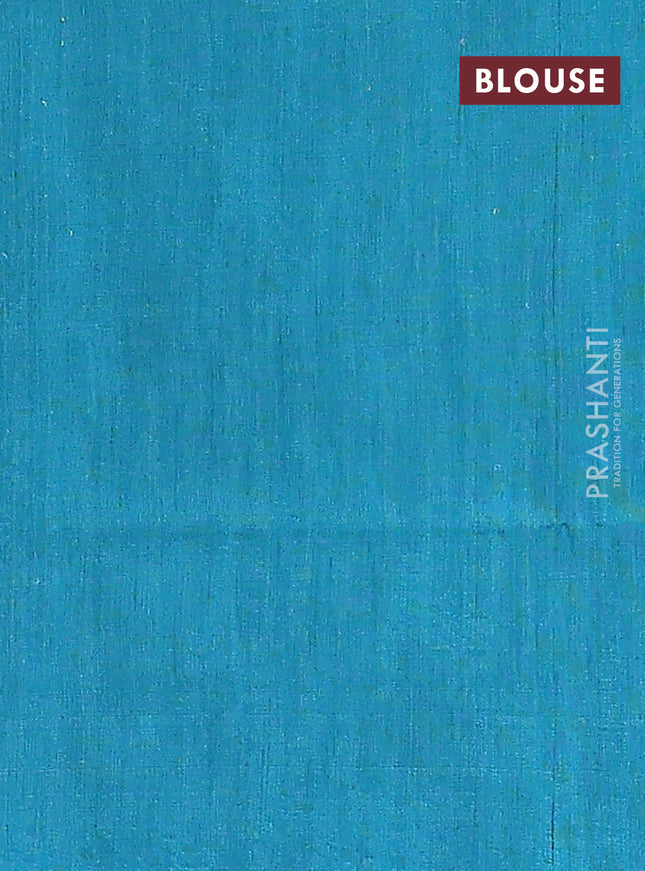 Semi dupion saree purple and teal blue with allover thread & sequin weaves and sequin work pallu