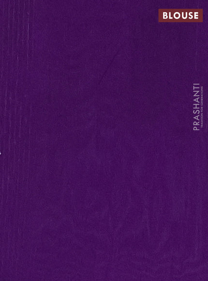 Semi dupion saree teal green and violet with allover thread & sequin weaves and sequin work pallu