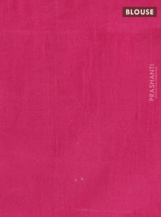 Semi dupion saree grey and pink with allover thread & sequin weaves and sequin work pallu