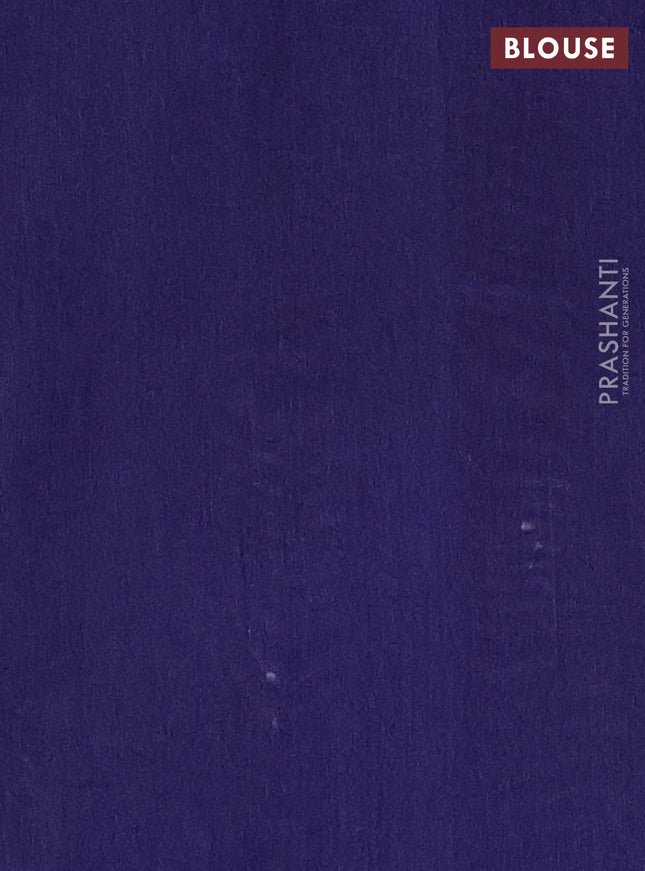 Semi dupion saree peach shade and navy blue with allover thread & sequin weaves and sequin work pallu