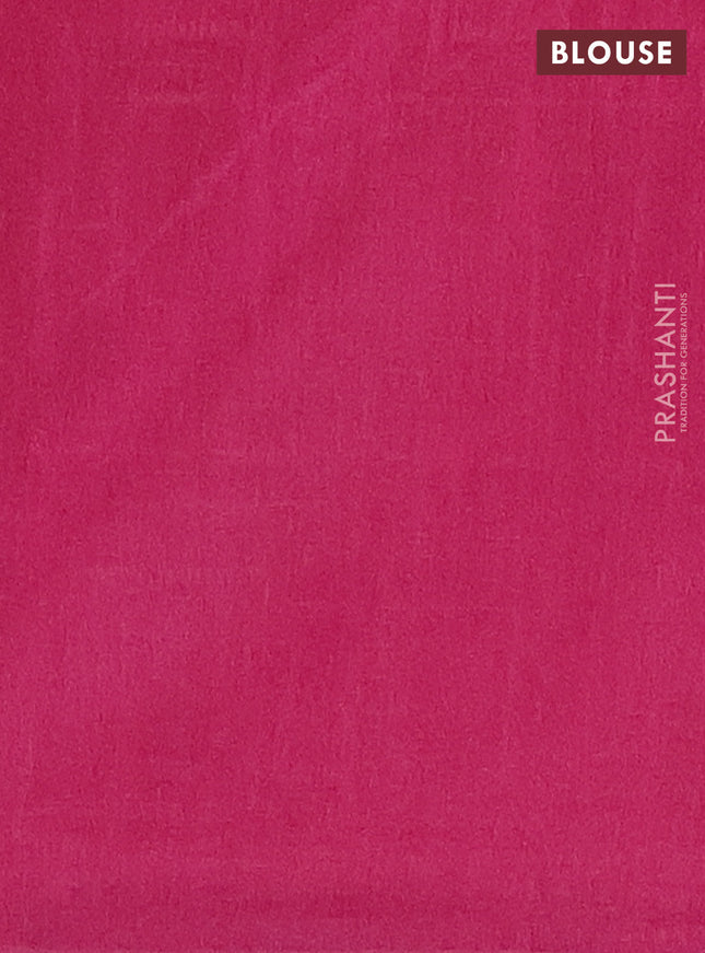 Semi dupion saree beige and pink with allover zari weaves in borderless style