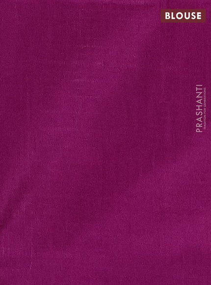 Semi dupion saree grey and purple with allover zari weaves in borderless style