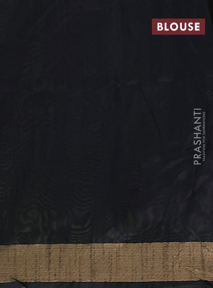 Semi dupion saree fluorsecntgreen and black with allover zari weaves and zari woven border