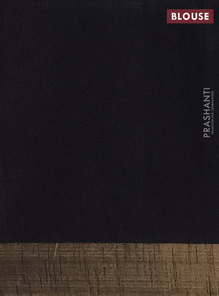 Semi dupion saree maroon and black with allover zari weaves and zari woven border